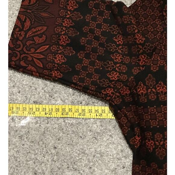 Julian Taylor New York Fit and Flare Dress Thick Ponte Red Brick Artsy Size 14 - Picture 4 of 7